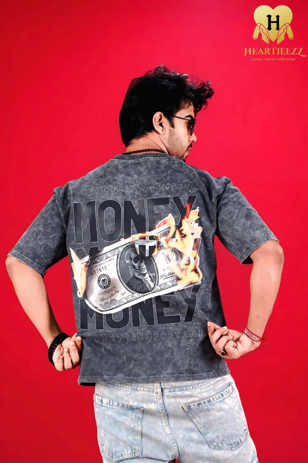 Acid Wash Oversize Tee – Money