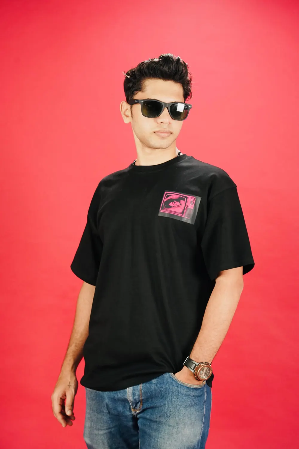 Solid Cotton Regular Tee – All Eyes On Me